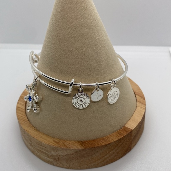 ❄️ALEX AND ANI❄️Snowflake Bracelet Set of 5 in Shiny Silver/NWT - Picture 11 of 16